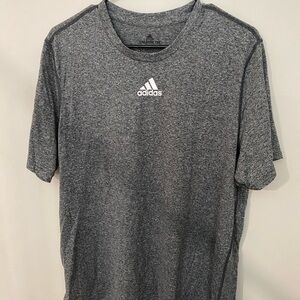 adidas Men’s Heather Gray Short Sleeve Performance Tee